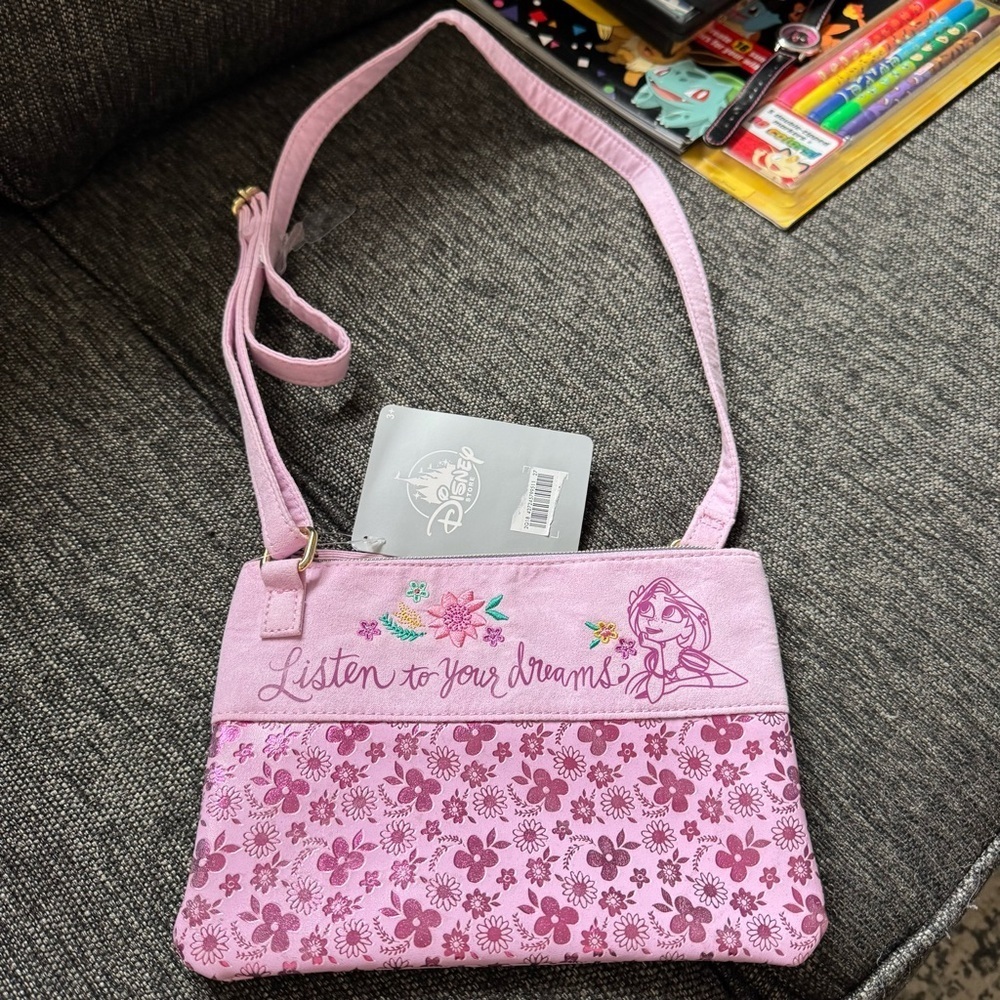 Disney Pink Floral Crossbody Bag